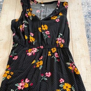 Old Navy Black Floral Dress